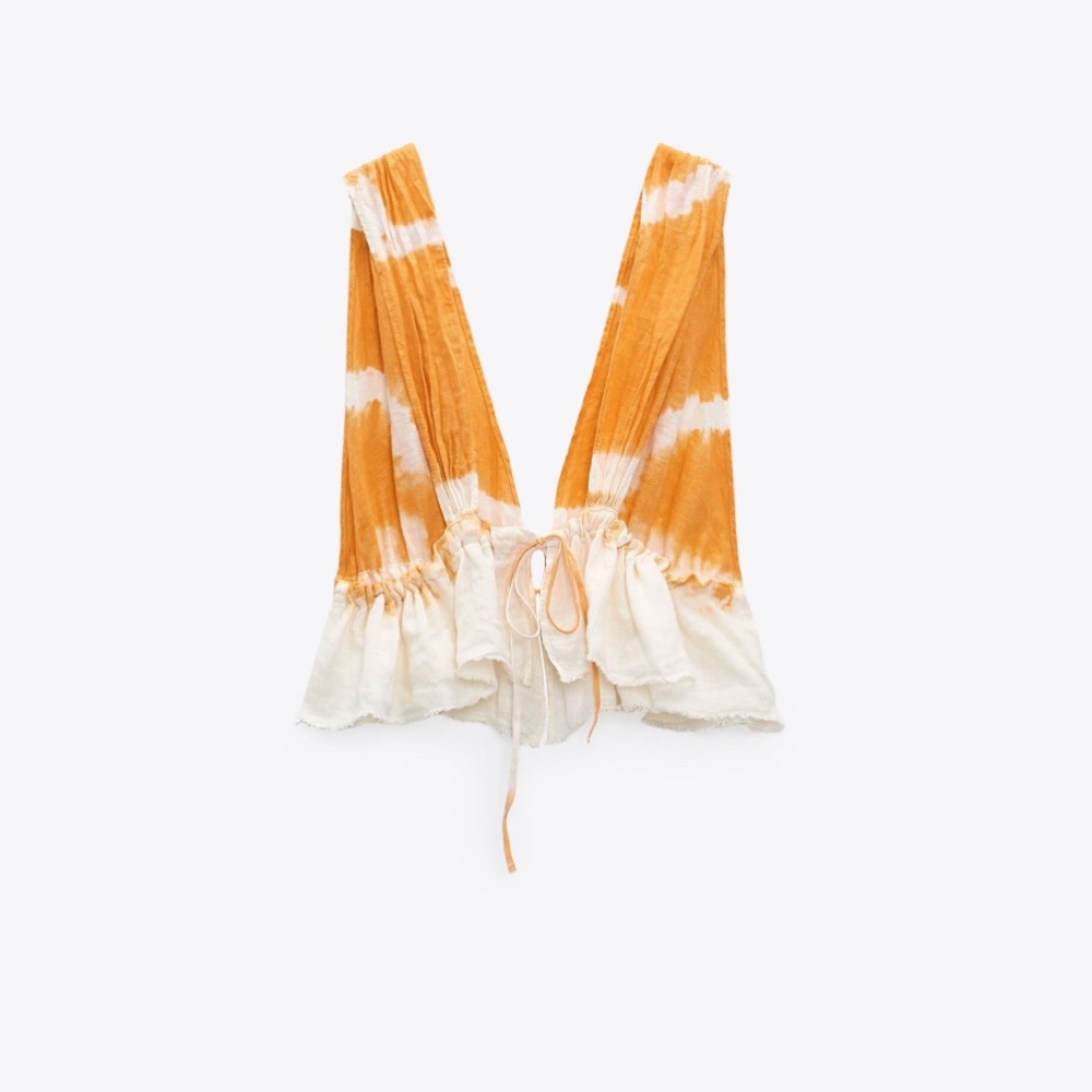 Zara tie dye linen top